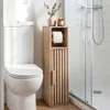 COSTWAY Schmaler Badezimmerschrank aus Holz, Nischenschrank Produktbild-Vorschau 9