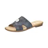 Rieker 64290-14 Damen Pantoletten Clogs Blockabsatz blau, Produktbild-Vorschau 2
