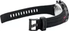 A close-up side view of a black watch strap and buckle. Podgląd zdjęcia produktu