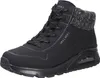A black Skechers high-top sneaker with a gray knitted collar. Produktbild-Vorschau