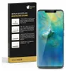 A product box with instructions for screen protectors and a smartphone display. Produktbild-Vorschau