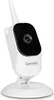 A white baby monitor camera with a black faceplate and a white antenna, standing on a white circular base. Náhled obrázku produktu
