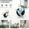 Collage showing caster wheel features and lifestyle images of a kitchen, dining room, and living room. Náhľad obrázku produktu