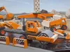 A construction site scene with toy vehicles. Produktbild-Vorschau