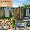 Étagère à bois extérieure en métal 188x70x188 2,3³ RM / Voir les images du produit 5