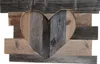 A wooden heart decoration made from reclaimed wood planks. Produktbild-Vorschau