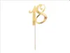 Topper en papier "18" en or, 20,5cm. Voir les images du produit 4