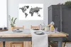 MuchoWow® Poster Männliche Weltkarte - schwarz und weiß Produktbild-Vorschau 3