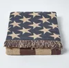 HOMESCAPES Jacquard-Decke Stars & Stripes im Vintage-Stil – Produktbild-Vorschau 2