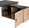 Eckschreibtisch mit Stauraum - MDF - Schwarz & Naturfarben Produktbild-Vorschau 4