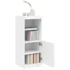 A white cabinet with shelves and an open door, displaying books and decorative items. Náhled obrázku produktu