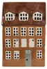 Clayre & Eef theelichthouder Haus, 17x11x24 cm, bruin, Productafbeelding-voorbeeld 1