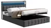 Letto imbottito INONEFT 160x200 cm con LED e porta USB di Anteprima dell’immagine prodotto 8
