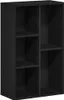 vidaXL Bücherregal Schwarz Eichen-Optik 50x25x80 cm Produktbild-Vorschau 1