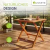 Juskys® Beistelltisch Zadar klappbar wetterfest geölt Produktbild-Vorschau 8