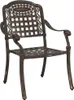 vidaXL záhradné kreslo 2 ks bronz 55 x 56,5 x 91cm hliník Náhľad obrázku produktu 3