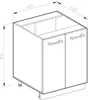 Unterschrank Vicco R-Line Grau 60 cm mit Türen, ohne Produktbild-Vorschau 3