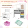 Product dimensions and specifications for a children's vanity set. Produktbild-Vorschau