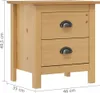 vidaXL Tables de nuit Hill 2 pcs. 46x35x49,5 cm pin massif Voir les images du produit 7