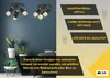 KAR-LIGHTING Deckenstrahler 3-flammig Schwarz/Gold, Metall Produktbild-Vorschau 6