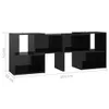 vidaXL Armoire TV noir brillant 104x30x52cm Bois composite Voir les images du produit 8