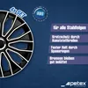4 STK 14 Zoll Voltec Pro black/white weiss PETEX Radkappen Produktbild-Vorschau 3