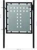 vidaXL Portail de clôture (simple) noir 100x125 cm Voir les images du produit 4