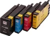 Four ink cartridges arranged diagonally on a white background. Produktbild-Vorschau