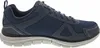 Side view of a navy blue athletic shoe. Voir les images du produit