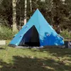 vidaXL Tipi-Campingzelt 4 Personen Blau Wasserdicht Produktbild-Vorschau 3