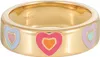 cai Ring 925 Sterling Silber vergoldet Email Herzen 925/- Produktbild-Vorschau 1