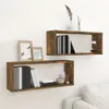 vidaXL Mensole a cubo 2 pz. Rovere fumé 60x15x23 cm Anteprima dell’immagine prodotto 2