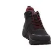 A single black boot with burgundy laces and accents is shown against a white background. Produktbild-Vorschau