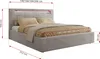 MKS MEBLE Polsterbett Doppelbett mit Holzlattenrost GOLD 5 Produktbild-Vorschau 6