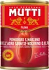 A close-up of a Mutti tomato can with prominent branding and product information. Náhľad obrázku produktu