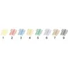 A row of colored scribbles with numbers below them. Voir les images du produit