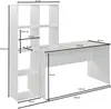 FineBuy Schreibtisch mit Regal Weiß 170x59x143,5 cm Produktbild-Vorschau 7