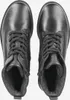 A top-down view of a pair of black leather boots. Produktbild-Vorschau