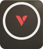 A square product shot with rounded corners, featuring a dark background and a white circle with a red 'V' logo in the center. Produktbild-Vorschau