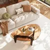 WISFOR Couchtisch, Wohnzimmertisch aus Glas und Holz, 110,5 Produktbild-Vorschau 5