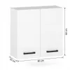 ULWEHOME | Hängeschrank 60 cm Weiß matt, Küchenoberschrank Produktbild-Vorschau 2