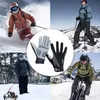 Sportovní zimní cyklistické rukavice s prsty a dotykovým Náhled obrázku produktu 8