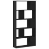 vidaXL Knihovna 5 polic černá 80,5x23,5x162,5 cm materiál Náhled obrázku produktu 5