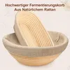 Brot Gärkorb Set Rund 23cm & Oval 25cm aus Rattan, mit Produktbild-Vorschau 7