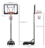 HOMCOM Basketball-Ständer höhenverstellbar Basketballanlage Produktbild-Vorschau 3