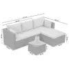 BEAUTYSOFA | SEVILLA Polyrattan Gartenlounge Beige – Produktbild-Vorschau 7