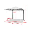 A diagram of a gazebo with dimensions indicated. Produktbild-Vorschau