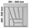 Besteckeinsatz Comfort für 60er Schublade 540 x 520 mm Produktbild-Vorschau 3