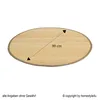 Homestyle4u Bambusmatte Natur 90 cm rund Bambusteppich Produktbild-Vorschau 4