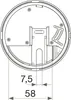 Evoline Circle80 Steckdose schwarz - mit Kabeldurchgang, Produktbild-Vorschau 6